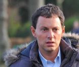 Marc-Olivier Fogiel aux obsèques de Claude Berri, au cimetière juif de Bagneux, le 15 janvier 2009.