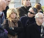 Danièle Thompson et Richard Anconina aux obsèques de Claude Berri, au cimetière juif de Bagneux, le 15 janvier 2009.
