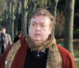 Dominique Besnehard aux obsèques de Claude Berri, au cimetière juif de Bagneux, le 15 janvier 2009.