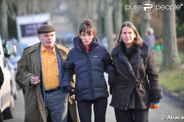 La famille Stévenin aux obsèques de Claude Berri, au cimetière juif de Bagneux, le 15 janvier 2009.