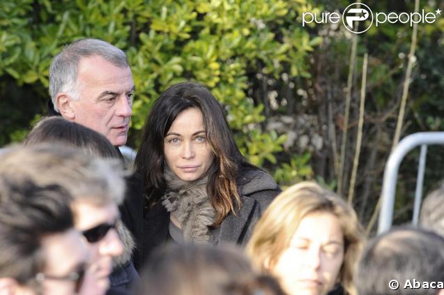 Emmanuelle Béart aux obsèques de Claude Berri, au cimetière juif de Bagneux, le 15 janvier 2009.