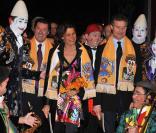 Stéphanie de Monaco (avec Christian Estrosi et David Coulthard) au festival du cirque de Monte-Carlo