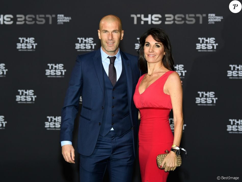 Zinedine Zidane et sa femme Véronique au photocall des FIFA Football Awards à Zurich le 9 janvier 2017. 09/01/2017 - Zurich