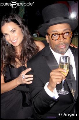 Demi Moore et Spike Lee au Josephine Lounge hier soir