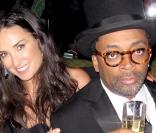 Demi Moore et Spike Lee au Josephine Lounge hier soir 