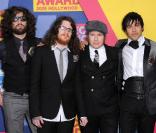 Pete Wentz et les Fall Out Boy : Joe Trohman, Andy Hurley et Patrick Stump 