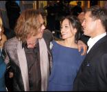 Angelina Jolie et Brad Pitt avec Mickey Rourke après la cérémonie des Screen Actors Guild Awards, le 25/01/09 
