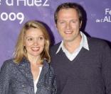 Anne Marivin et son ch'ti ventre avec Philippe Lefebvre au Festival de l'Alpe d'Huez, janvier 2009