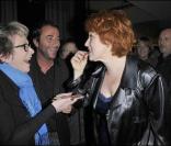 Françoise Laborde, Véronique Genest et Bernard Montiel à la présentation de la pièce  Madame Butterlight  au théâtre de la Gaîté Montparnasse. 28/01/09
