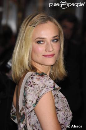 Diane Kruger au dîner de la Mode organisé en faveur du Sidaction, le 29/01/09 au Pavillon d'Armenonville.