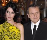 Mareva Galanter et son compagnon Jean-Charles de Castelbajac au dîner de la Mode organisé en faveur du Sidaction, le 29/01/09 au Pavillon d'Armenonville.