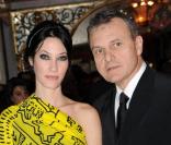 Mareva Galanter et Jean-Charles de Castelbajac au dîner de la Mode organisé en faveur du Sidaction, le 29/01/09 au Pavillon d'Armenonville.