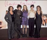 Françoise Fabian, Jérémy Kapone, Christa Theret, Sophie Marceau la réalisatrice Lisa Azuelos à la Première du film LOL au cinéma Gaumont Marignan de Paris, hier