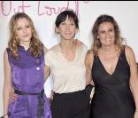 Christa Theret, Sophie Marceau et la réalisatrice Lisa Azuelos à la Première du film LOL au cinéma Gaumont Marignan de Paris, hier