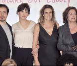 Alexandre Astier, Sophie Marceau, Lisa Azuelos et Françoise Fabian à la Première du film LOL au cinéma Gaumont Marignan de Paris, hier