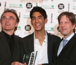 Danny Boyle, Dev Patel et Simon Beaufoy 