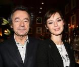 Louise Bourgoin au déjeuner des nommés aux César 2009 en compagnie de Michel Denisot 