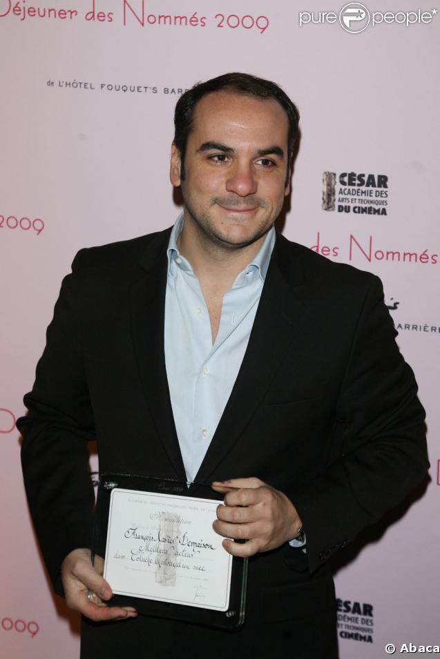 François-Xavier Demaison au déjeuner des nommés aux César 2009 au Fouquet's le 7/02/09