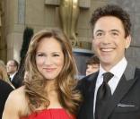 L'un des couples glam' des Oscars : Robert Downey Jr et sa femme Susan Levin. On le préférait avec sa barbe, Robert... 