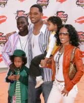 Will Smith, sa femme Jada Pinkett Smith et ses enfants Jaden, Willow et Trey