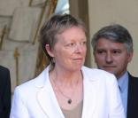 Charlotte Cassez, la mère de Florence, reçue à l'Elysée par Nicolas Sarkozy le 7 mai 2008