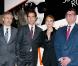 Tony Gilroy, Clive Owen, Julia Roberts et Tom Wilkinson, à l'occasion de l'avant-première de "Duplicity", le 10 mars 2009 à l'Empire Leicester Square de Londres.