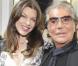 Milla Jovovich et Roberto Cavalli en backstage lors de la Fashion Week parisienne
