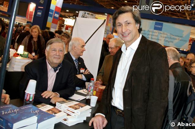 Alain Duhamel et Patrick de Carolis au salon du livre, le 14 mars 2009