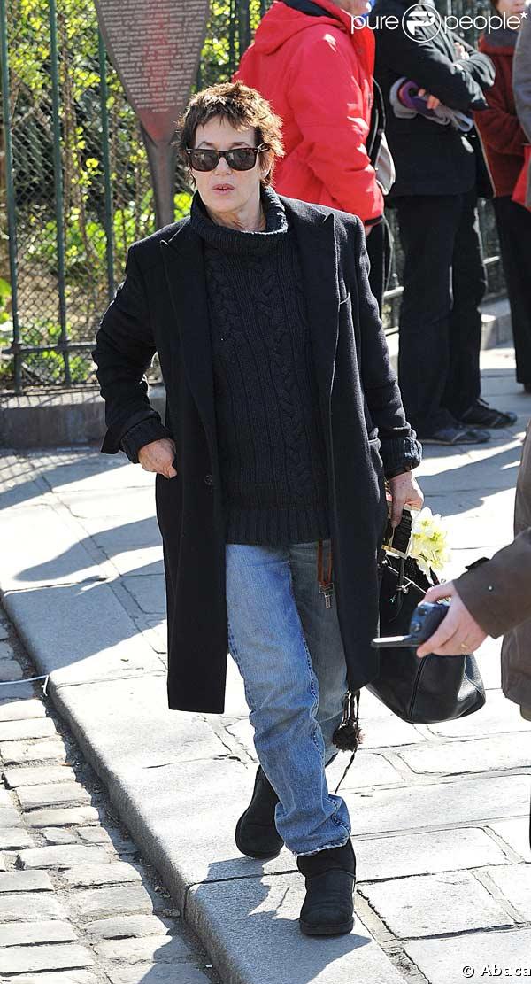 Jane Birkin à l'enterrement d'Alain Bashung