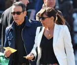 Alain Chamfort et sa femme à l'enterrement d'Alain Bashung