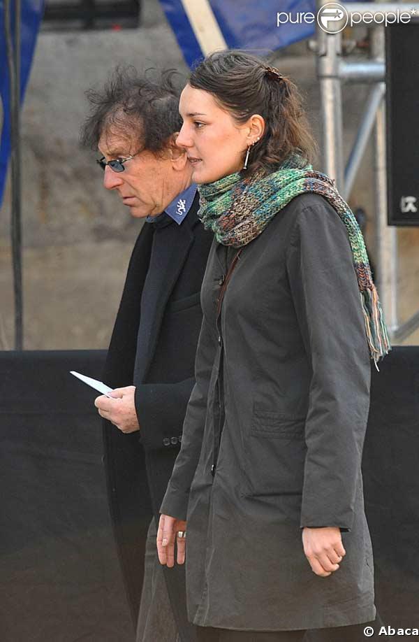 Alain Souchon à l'enterrement d'Alain Bashung