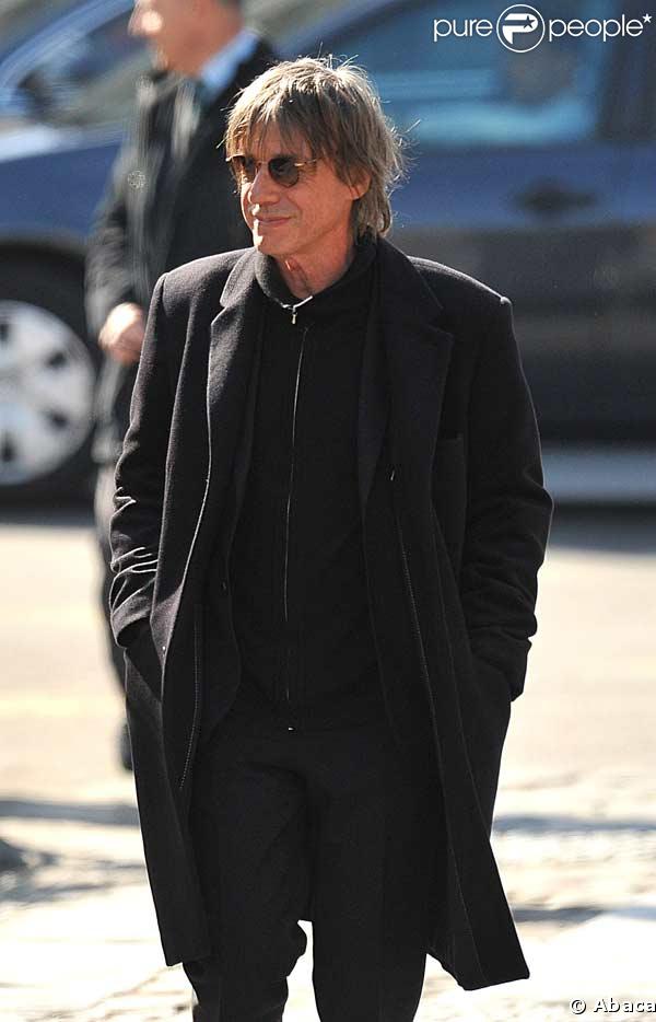 Jean-Louis Aubert à l'enterrement d'Alain Bashung