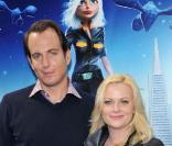 Will Arnett et son épouse Amy Poehler à la première de  Monstres contre Aliens . 22/03/09