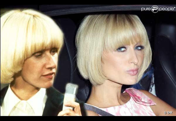 Danièle Gilbert en 1975 et Paris Hilton en 2009