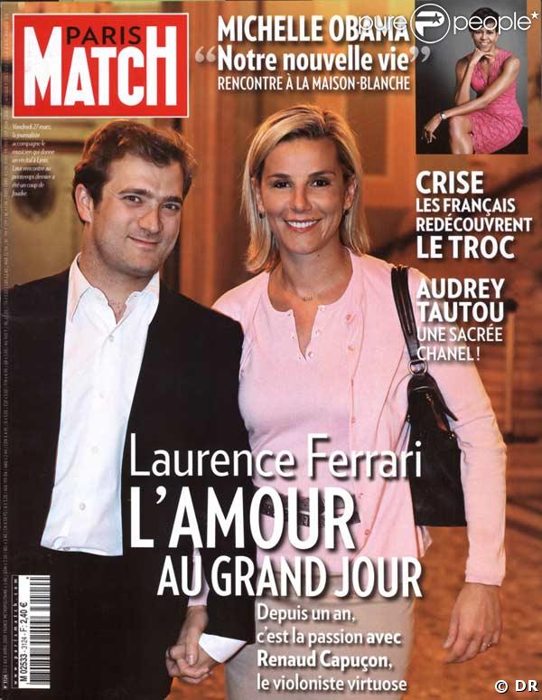 Laurence Ferrari en couverture de Paris Match au côté de son compagnon
