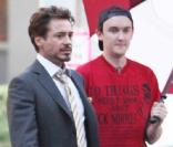 Robert Downey Jr. sur le tournage de Iron-Man 2, le 6 avril 2009, à Pasadena, en Californie.