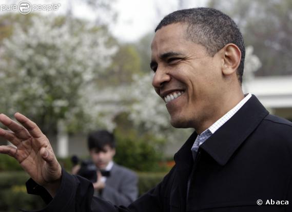 Barack Obama lors du lundi de Pâques à la Maison Blanche le 13 avril 2009