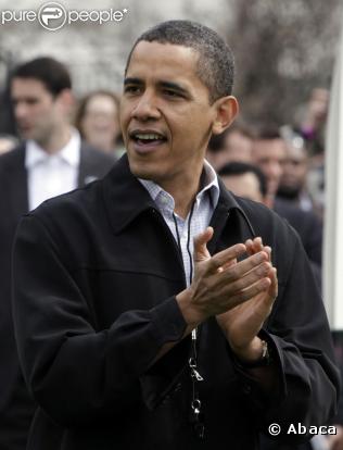 Barack Obama lors du lundi de Pâques à la Maison Blanche le 13 avril 2009