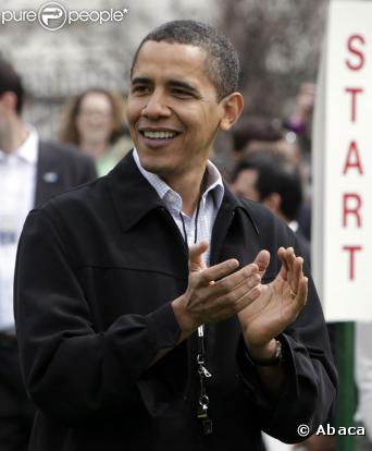 Barack Obama lors du lundi de Pâques à la Maison Blanche le 13 avril 2009