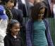 Sasha et Malia Obama lors du lundi de Pâques à la Maison Blanche le 13 avril 2009