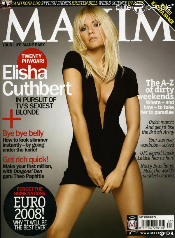 La belle Elisha Cuthbert, en couverture de 