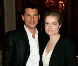 Sarah Biasini et son compagnon lors de la remise du Prix Romy Schneider à l'Hotel de Ville, le 20/04/09