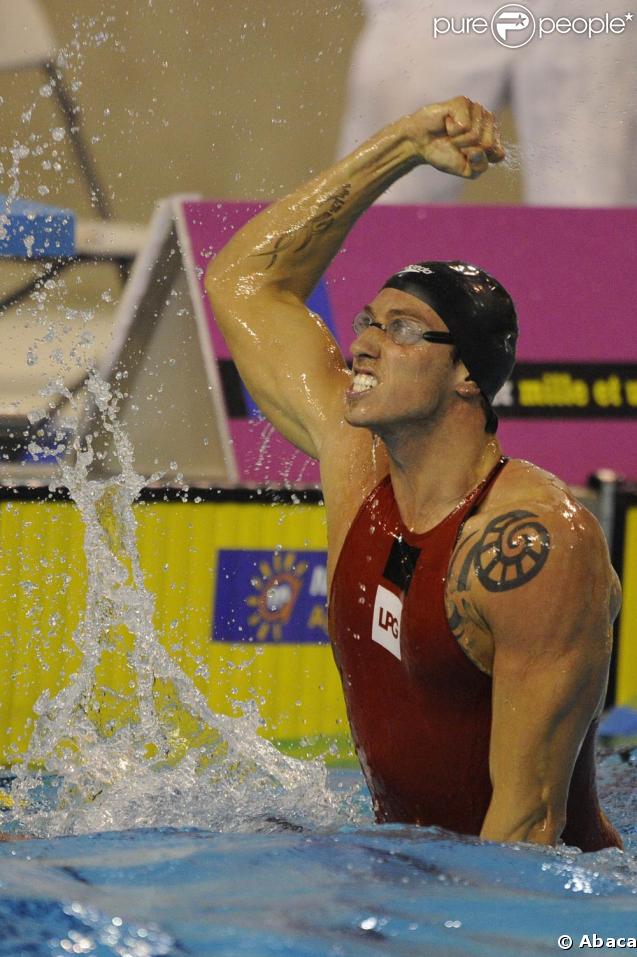 Frédérick Bousquet, champion de France et recordman du monde du 50 mètres nage libre, au Championnat de France de natation, le 26 avril 2009 à Montpellier !