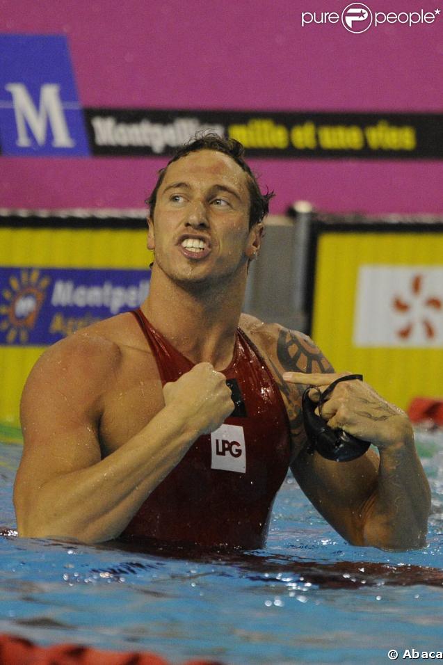 Frédérick Bousquet, champion de France et recordman du monde du 50 mètres nage libre, au Championnat de France de natation, le 26 avril 2009 à Montpellier !
