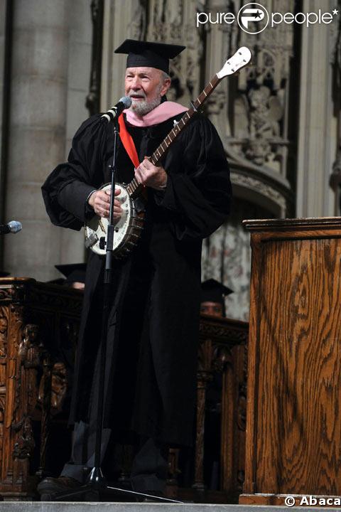 Pete Seeger en mai 2008 pour la remise du titre Honoris Causa de la  Manhattan School of Music  