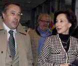 Alain Cavallier, le père de la princesse Marie, et Francoise Grassiot, sa mère, arrivent au Righospitalet à Copenhague