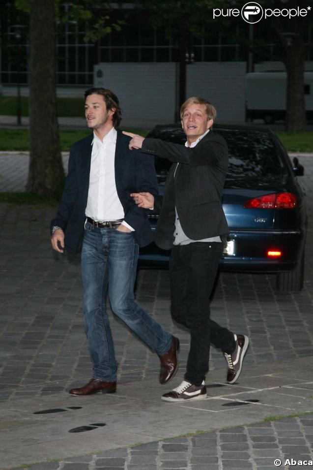 Gaspard Ulliel et Jérémie Renier lors du Gala Champêtre organisé dans la Cinémathèque française dans le cadre de l'exposition Jacques Tati, 2 temps, 3 mouvements - 5 mai 2009