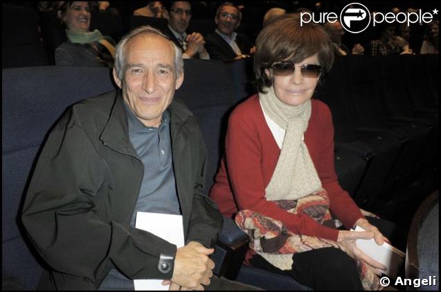 Alain Corneau et Nadine Trintignant lors du Gala Champêtre organisé dans la Cinémathèque française dans le cadre de l'exposition Jacques Tati, 2 temps, 3 mouvements - 5 mai 2009