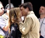 Jennifer Aniston et Jason Bateman lors du tournage de The Baster à New York