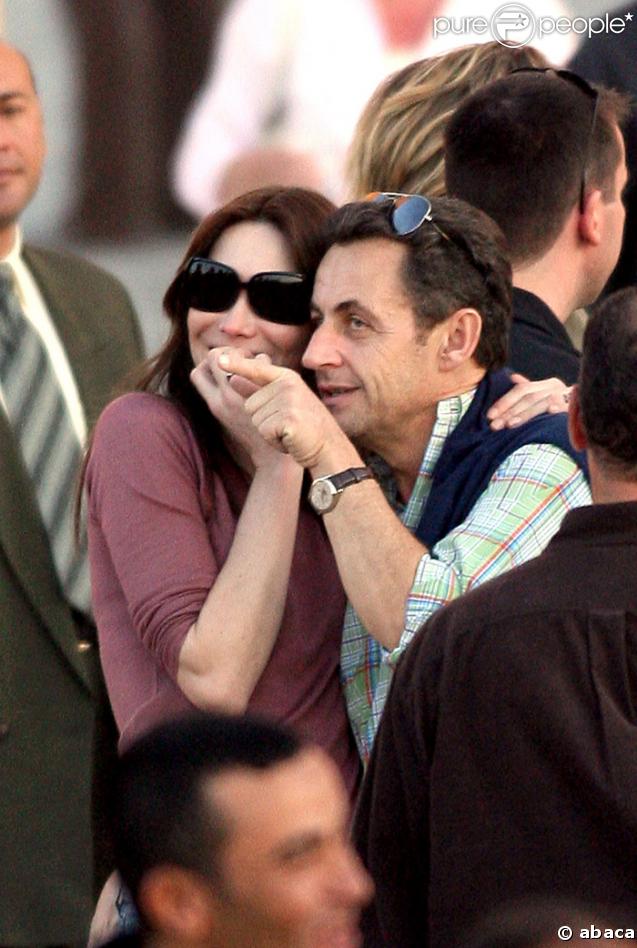 Carla Bruni et le Président Nicolas Sarkozy...